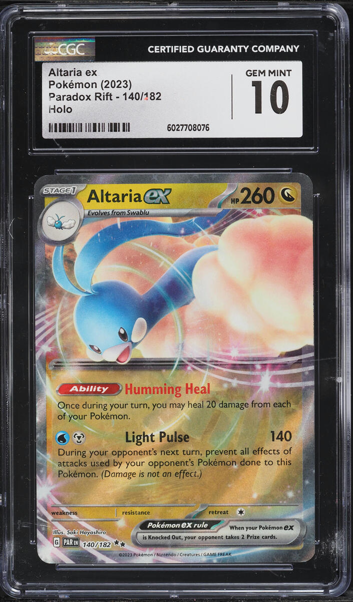 2023 Pokemon Scarlet & Violet Paradox Rift Holo Altaria EX #140 CGC 10 GEM MINT