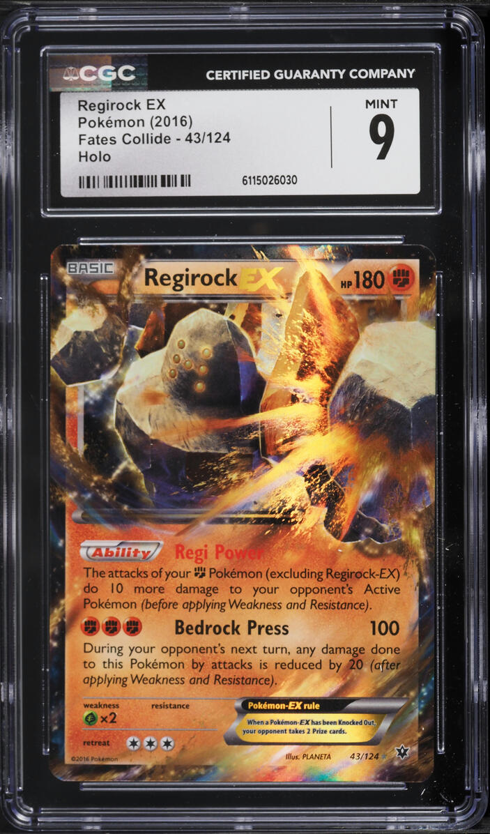 2016 Pokemon XY Fates Collide Holo Regirock EX #43 CGC 9 MINT
