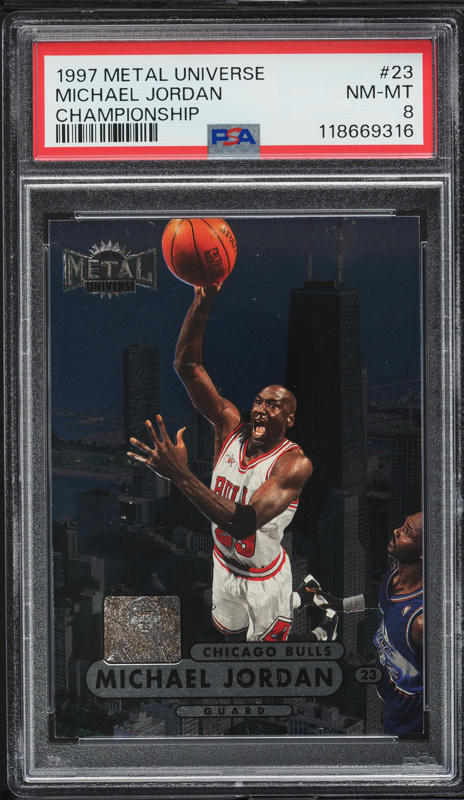1997 Metal Universe Championship Michael Jordan #23 PSA 8 NM-MT on