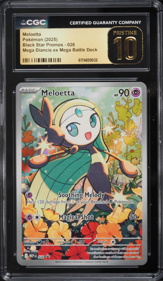 2025 Pokemon Mega Evolution Promo Mega Battle Deck Full Art Meloetta #26 CGC 10 PRISTINE