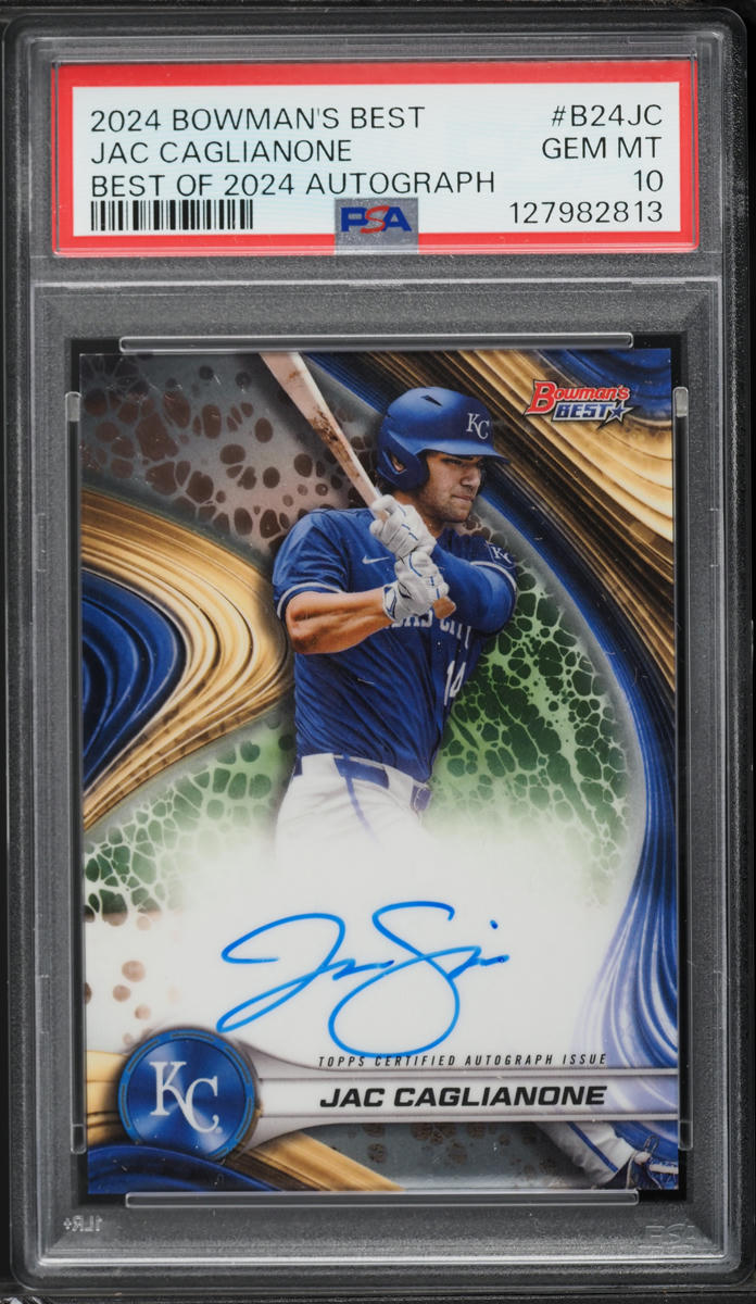 2024 Bowman's Best Of '24 Jac Caglianone PROSPECT AUTO #B24JC PSA 10 GEM MINT