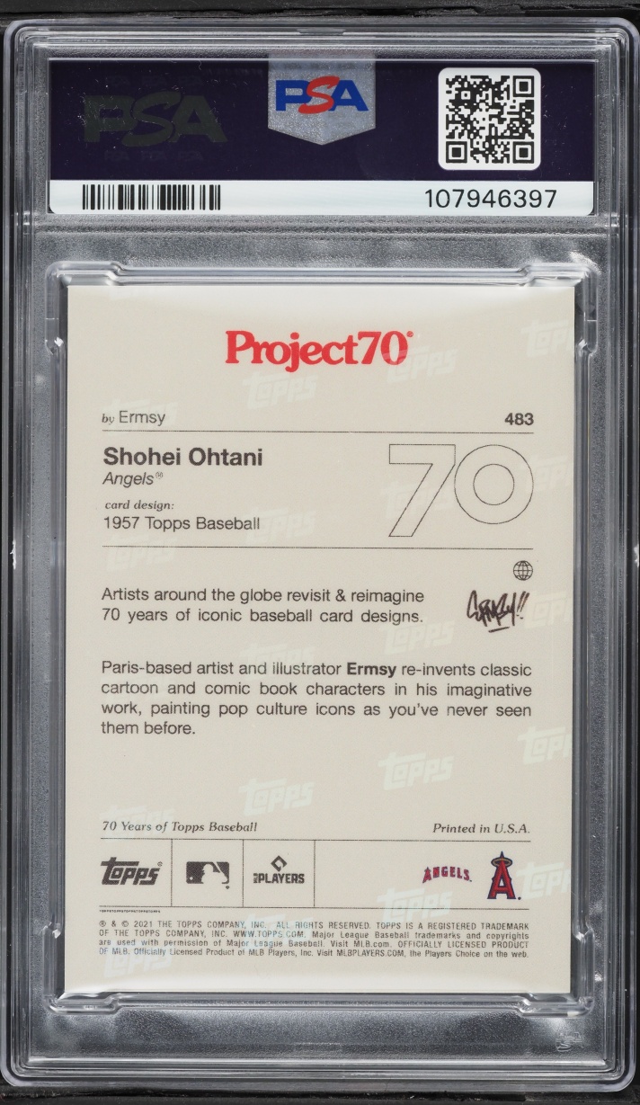 2021 Topps Project 70 Shohei Ohtani #483 PSA 10 GEM MINT - Photo 2