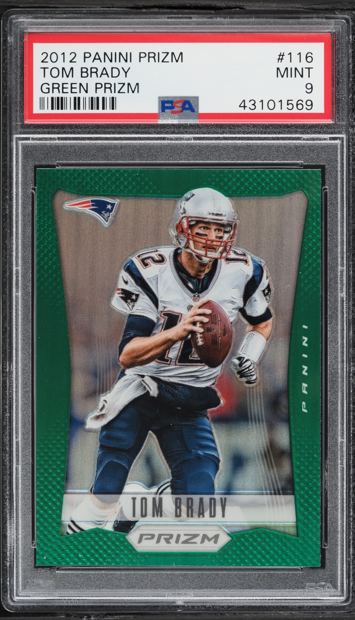 2012 Panini Prizm Green Tom Brady #116 PSA 9 MINT