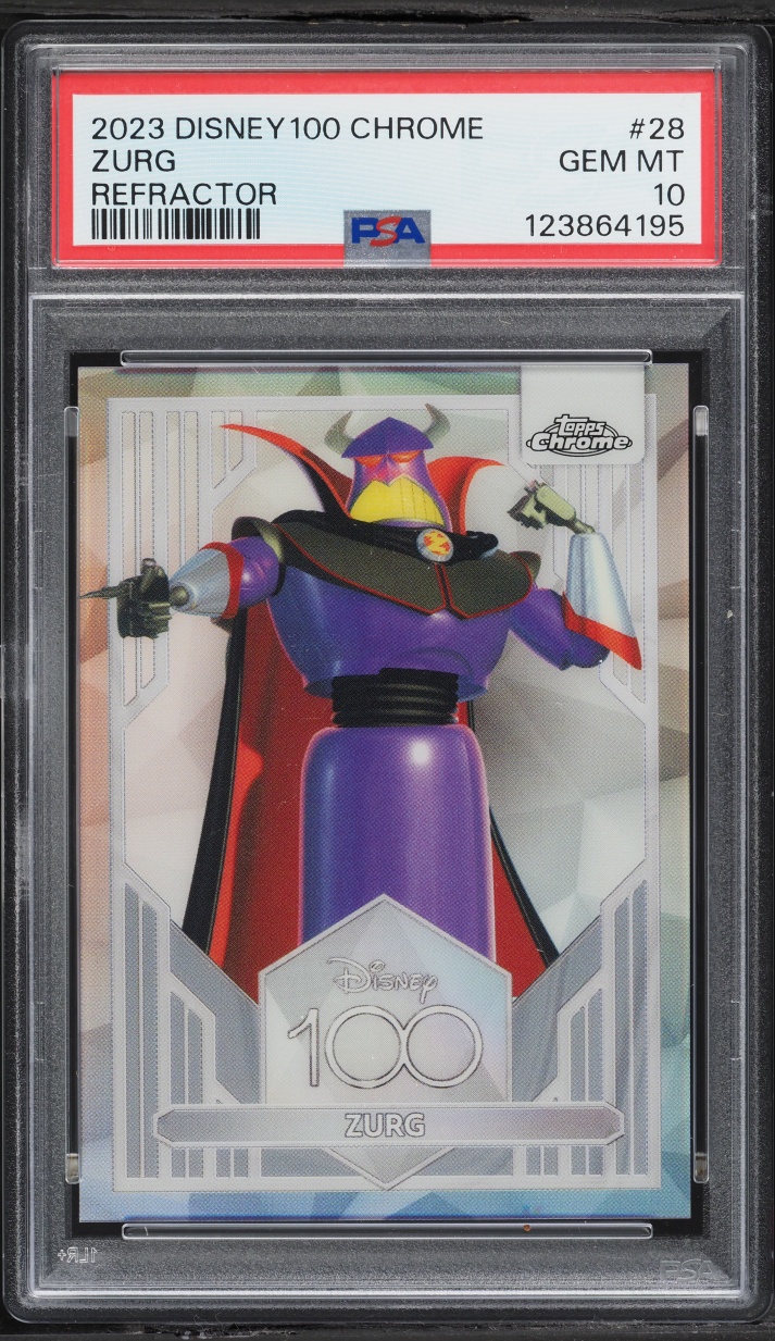 2023 Topps Chrome Disney 100 Refractor Zurg #28 PSA 10 GEM MINT