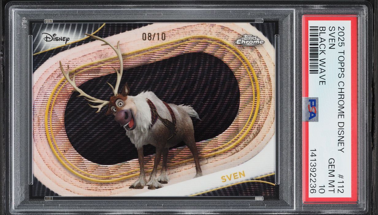 2025 Topps Chrome Disney Black Wave Sven /10 #112 PSA 10 GEM MINT