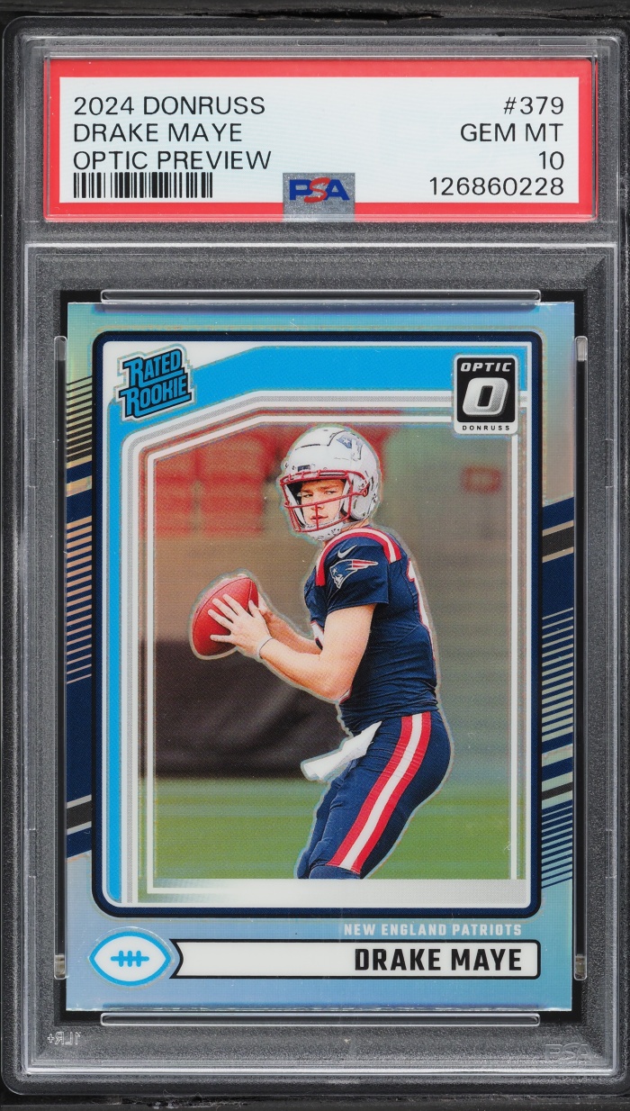 2024 Donruss Optic Preview Drake Maye ROOKIE #379 PSA 10 GEM MINT