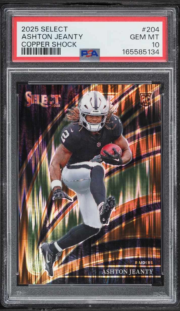 2025 Select Club Level Copper Shock Ashton Jeanty ROOKIE /899 #204 PSA 10 GEM MINT
