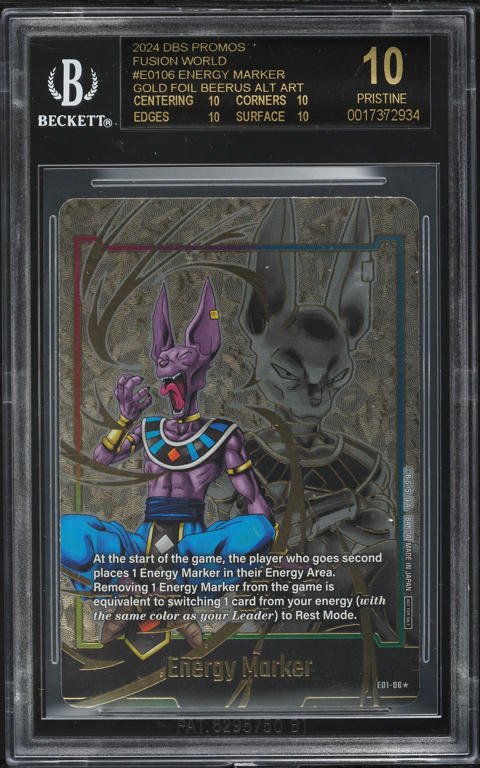 2024 Dragon Ball Super Fusion World Energy Marker Gold Goku CGC