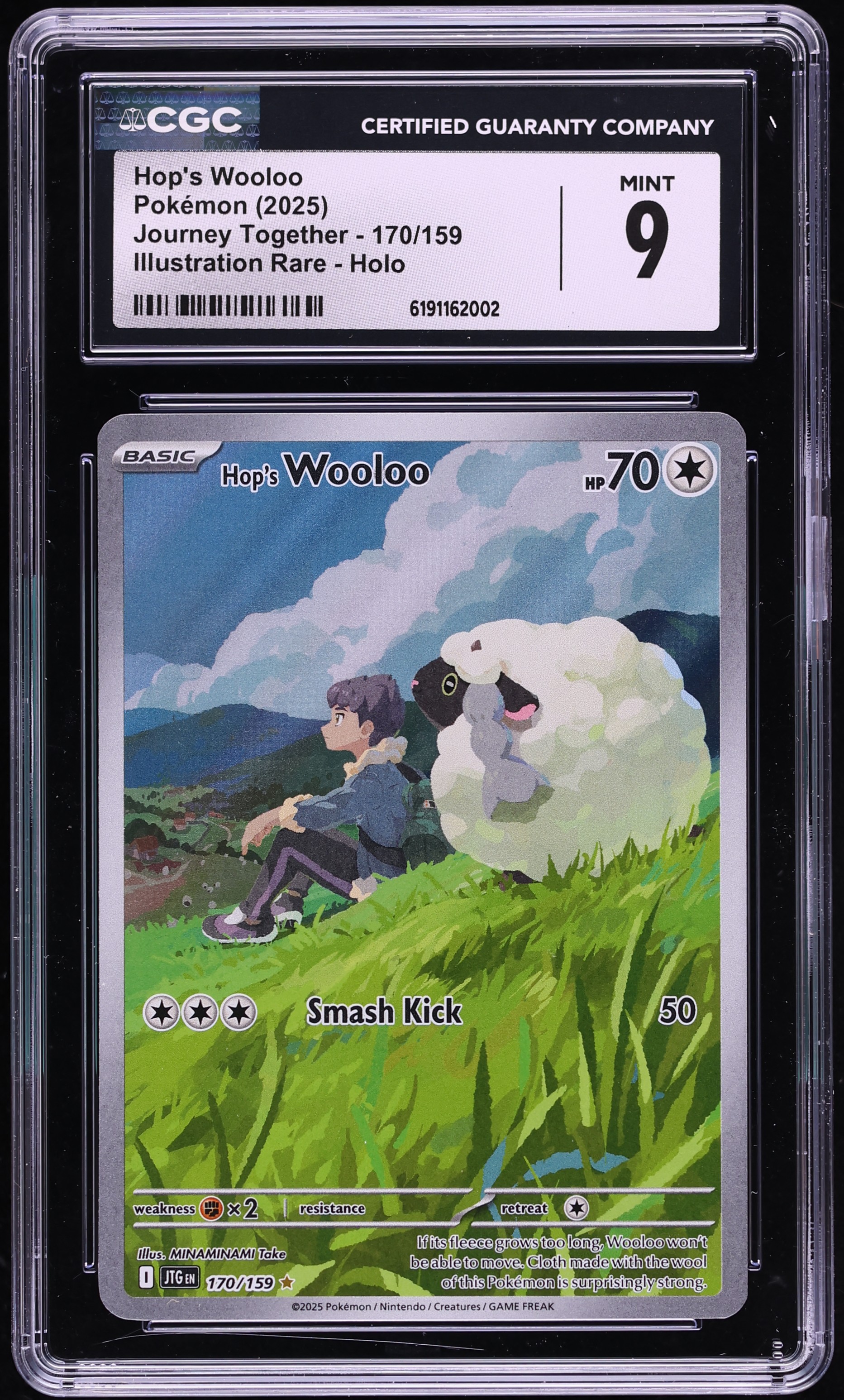 2025 Pokemon Scarlet & Violet Journey Together IR Hop's Wooloo #170 CGC 9 MINT