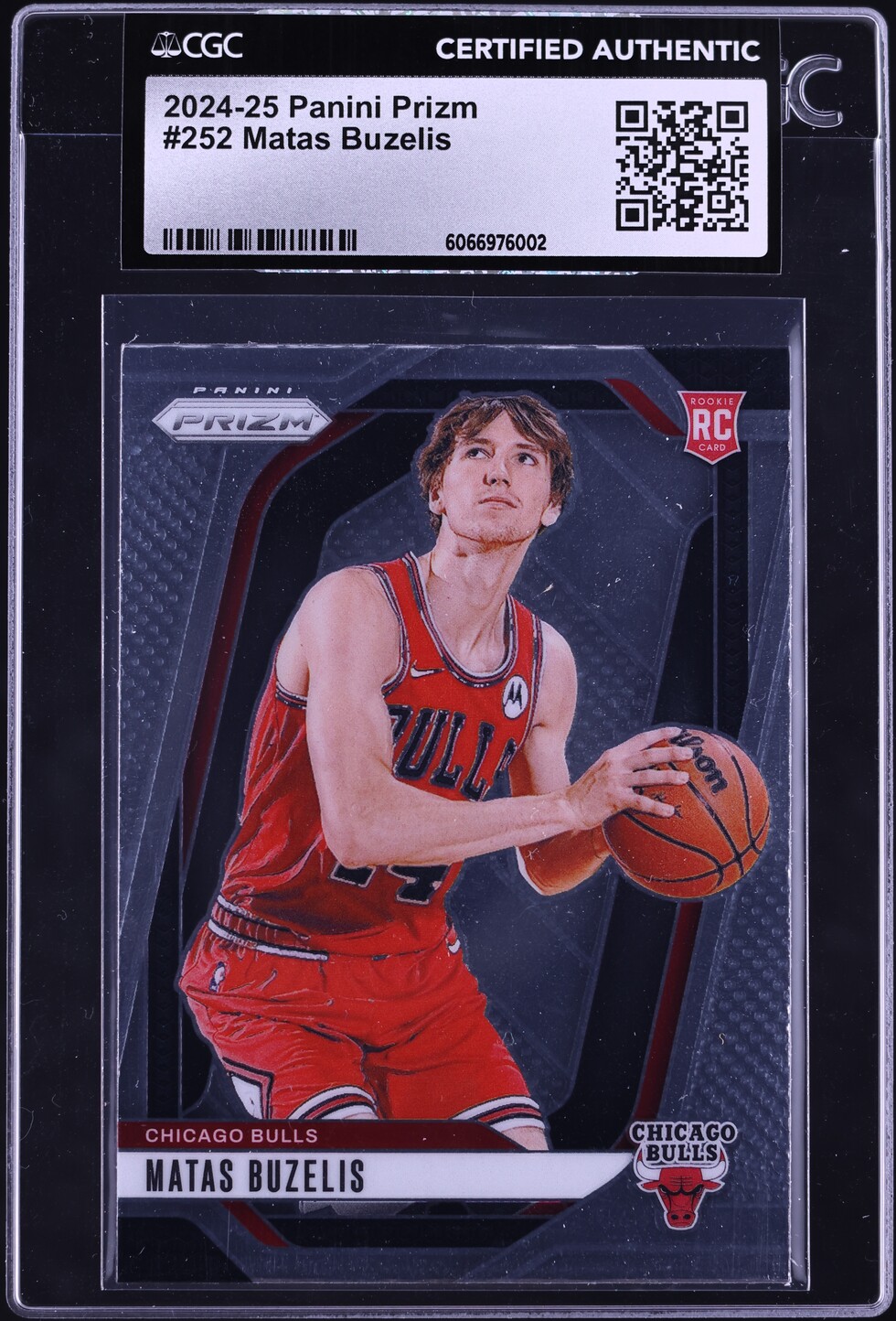 2024 Panini Prizm Matas Buzelis ROOKIE #252 CGC AUTH - Main Image