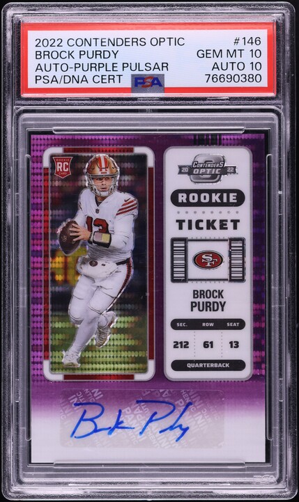 その他 2022 panini instant Bounou True Gem /312 2022 Panini Instant NFL Brock Purdy ROOKIE #193 PSA 10 GEM MINT on