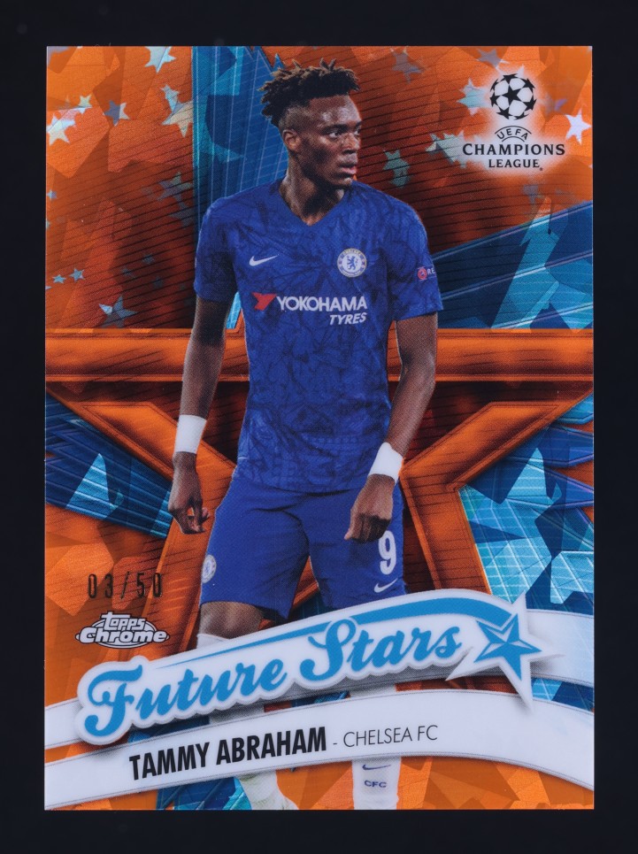 2019 Topps Chrome Sapphire UEFA Future Orange Tammy Abraham ROOKIE /50 MBA AUTH