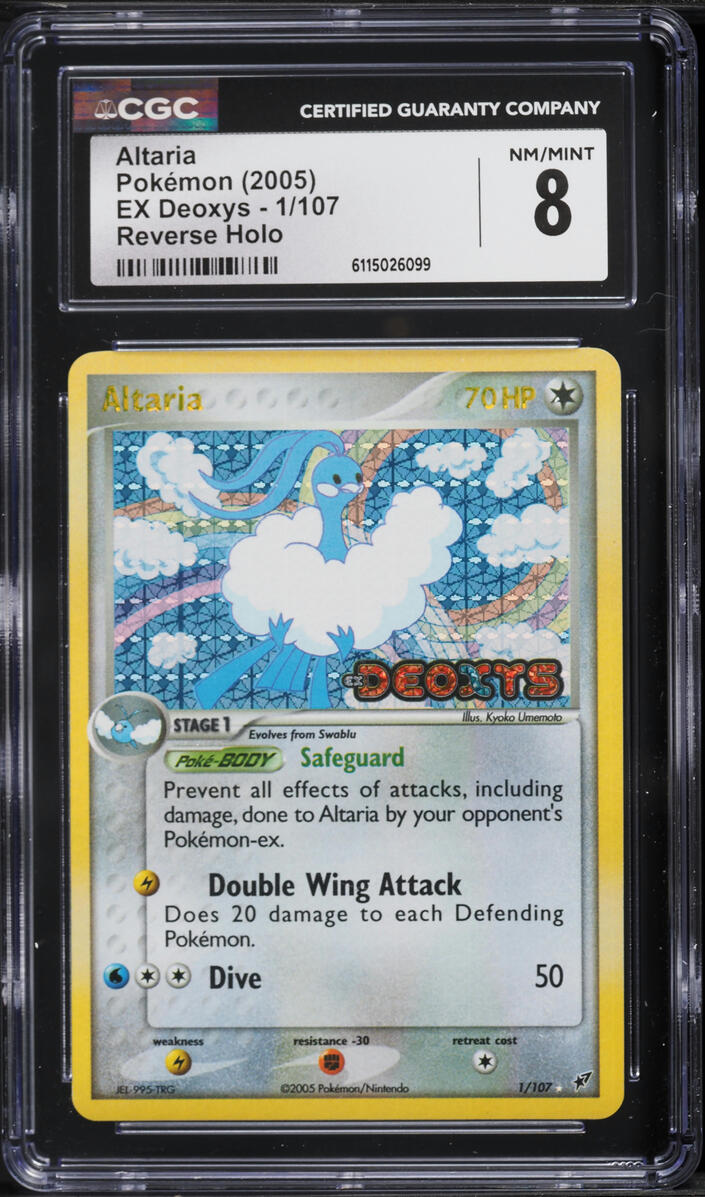 2005 Pokemon EX Deoxys Reverse Holo Altaria #1 CGC 8 NM-MT