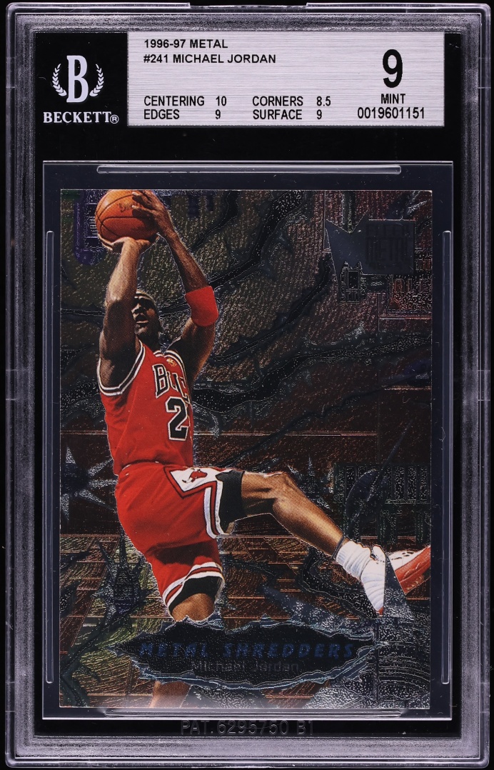 1996 Metal Shredders Michael Jordan #241 BGS 9 MINT