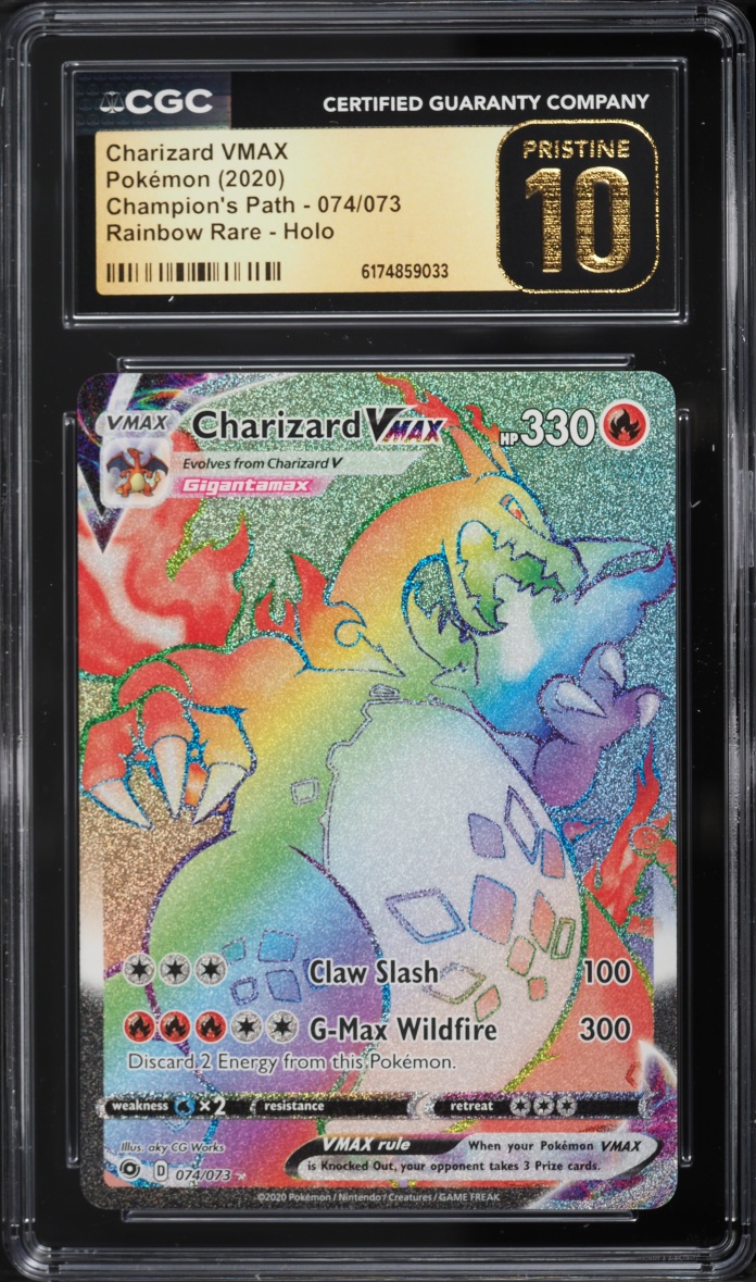 2020 Pokemon Sword & Shield Champion's Path Hyper Rare Charizard VMAX #74 CGC 10 PRISTINE