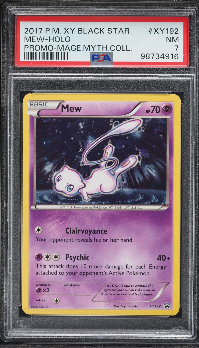 2017 Pokemon XY Black Star Promo Magearna Mythical Collection Holo Mew #XY192 PSA 7 NRMT