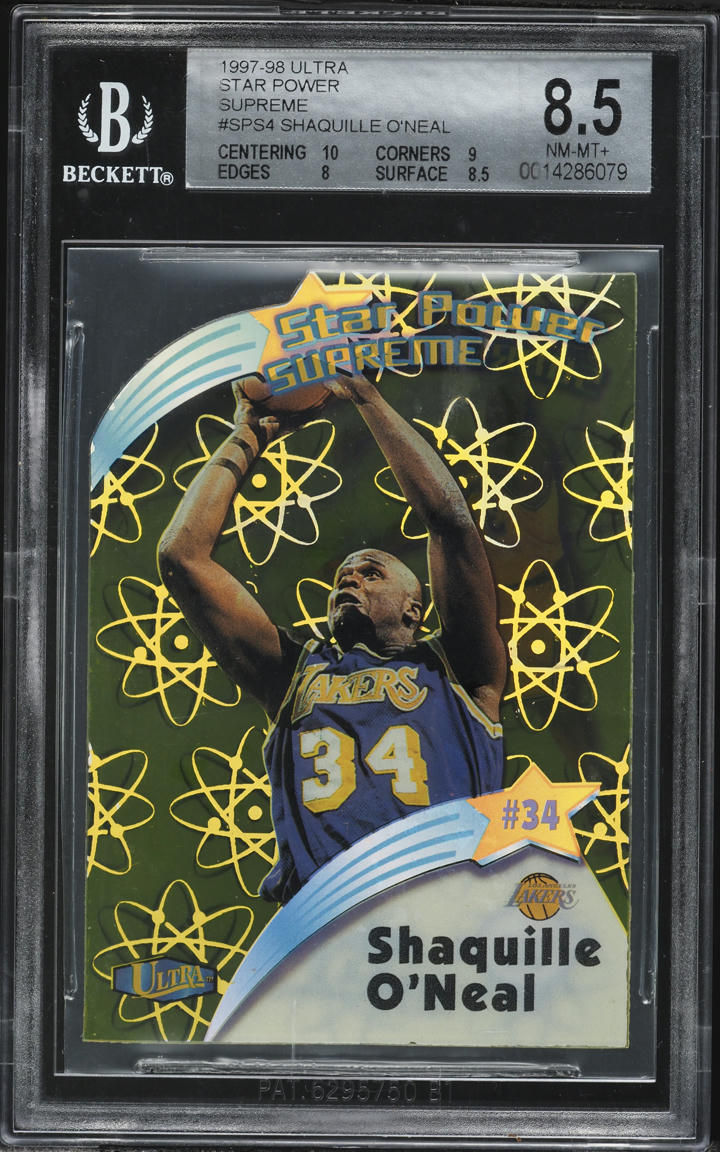 1997 Ultra Star Power Supreme Shaquille O'Neal #SPS4 BGS 8.5 NM-MT+