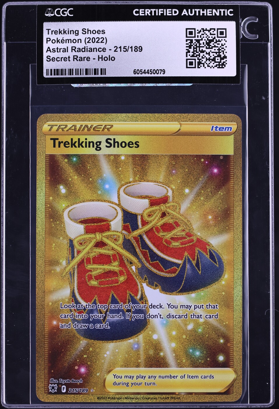 2022 Pokemon SWSH Astral Radiance Full Art Trekking Shoes #215 CGC AUTH