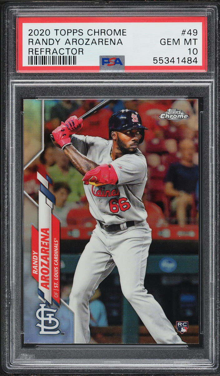2020 Topps Chrome Refractor Randy Arozarena ROOKIE #49 PSA 10 GEM MINT