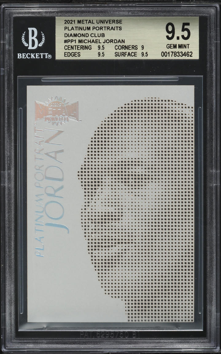 2021 Metal Universe Platinum Portraits Diamond Club Michael Jordan #PP1 BGS 9.5