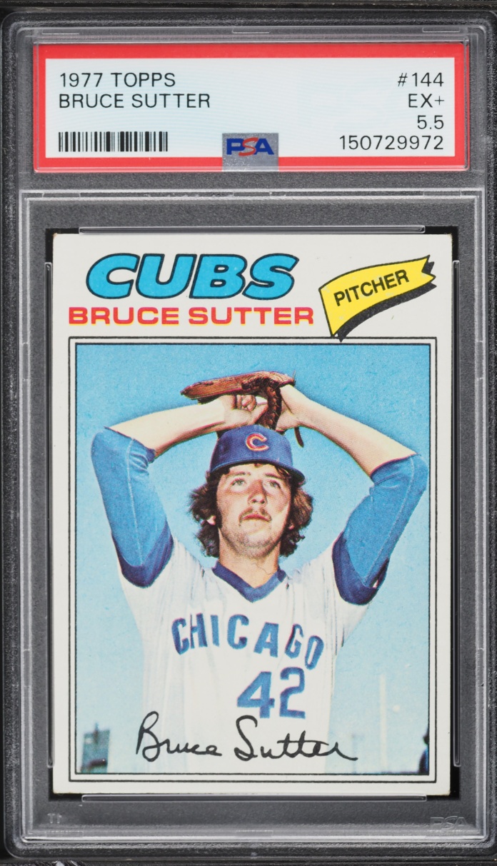 1977 Topps Bruce Sutter ROOKIE #144 PSA 5.5 EX+