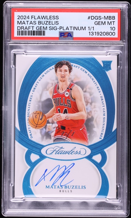 2024 Panini Flawless Draft Gem Platinum Matas Buzelis ROOKIE AUTO 1/1 #DGS-MBB PSA 10 GEM MINT