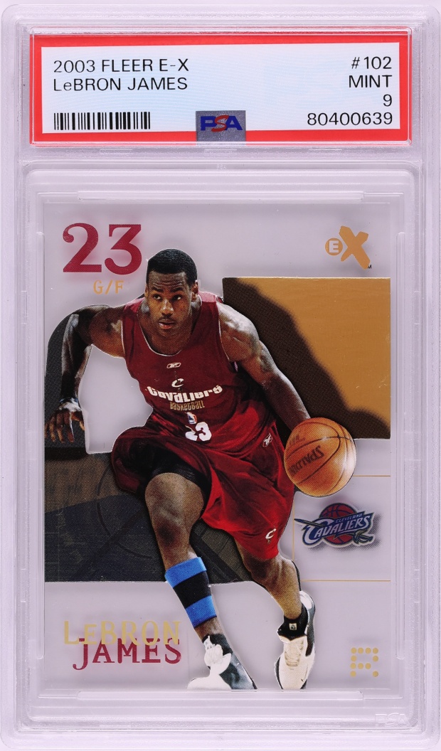 2003 Fleer E-X LeBron James ROOKIE #102 PSA 9 MINT