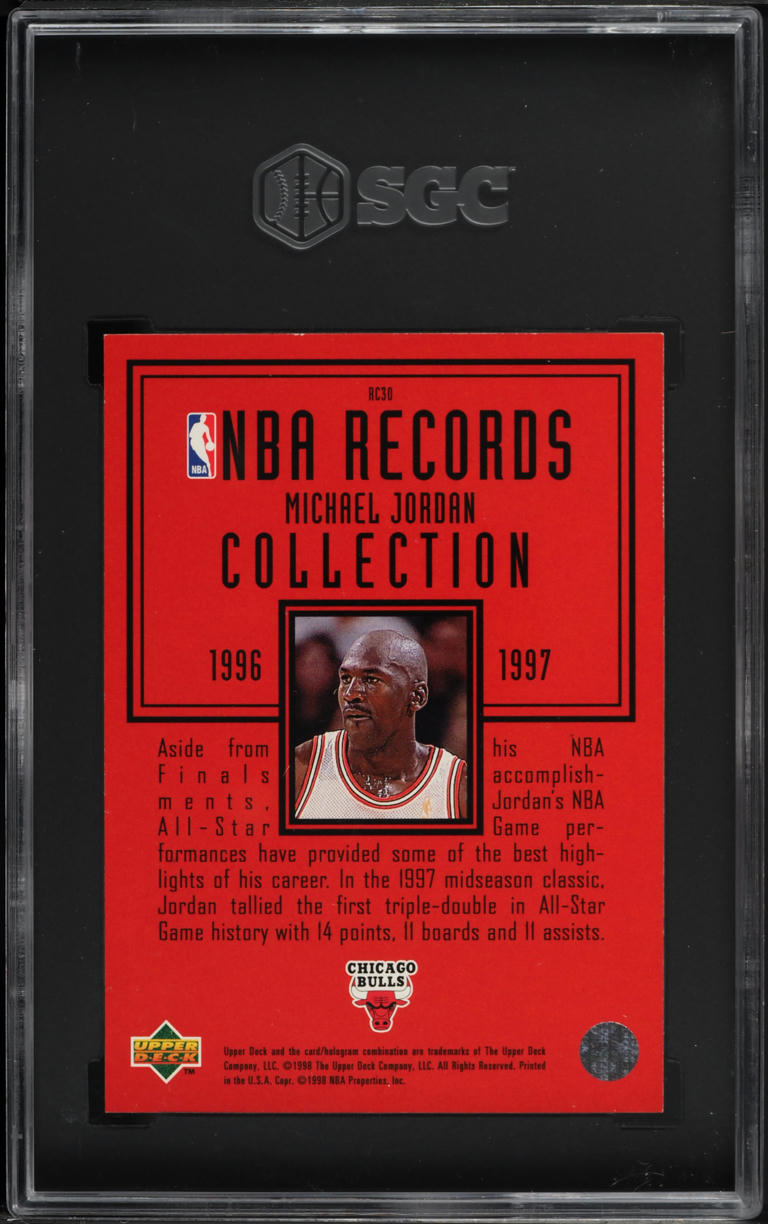 1997 Upper Deck Records Collection Michael Jordan #RC30 SGC 8.5 NM-MT+