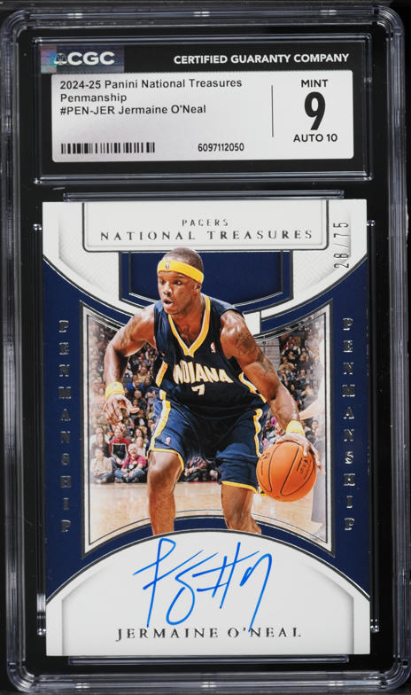 2024 Panini Noir Black & White Jermaine O'Neal AUTO /99 #ANB-JON