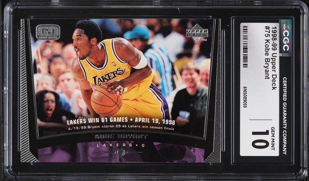 1998 Upper Deck Basketball Kobe Bryant #75 CGC 10 GEM MINT