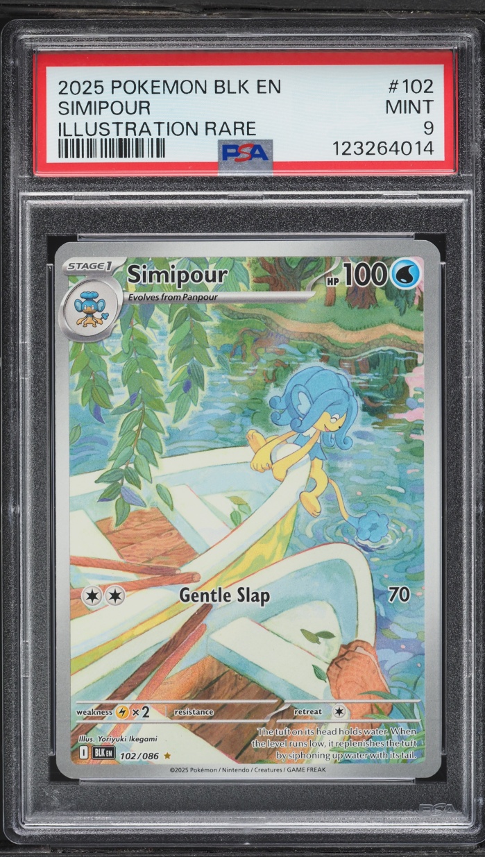 2025 Pokemon Scarlet & Violet Black Bolt IR Simipour #102 PSA 9 MINT