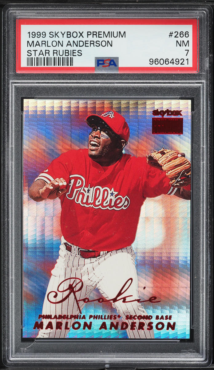 1999 Skybox Premium Star Rubies Marlon Anderson ROOKIE /50 #266 PSA 7 NRMT