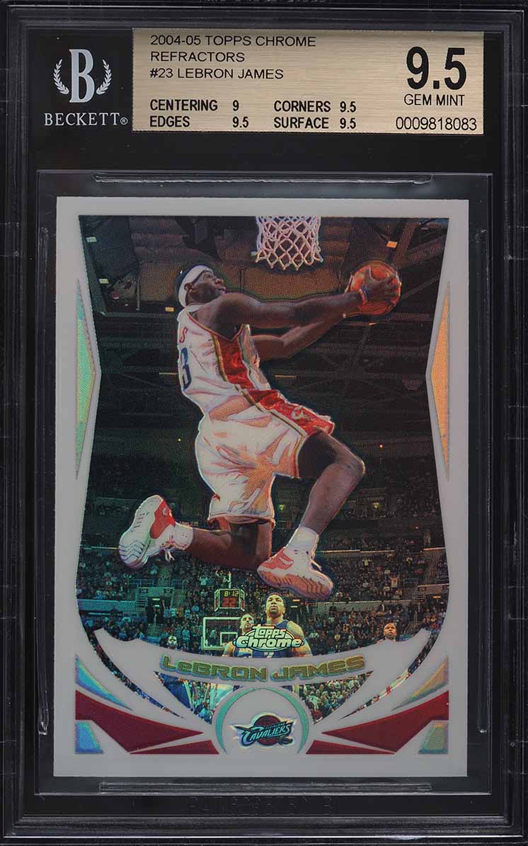 2004 Topps Chrome Refractor LeBron James #23 PSA 9 MINT on