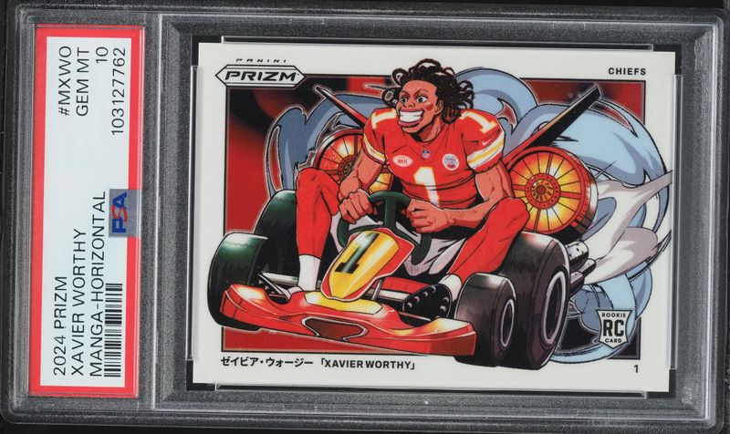 2024 Panini Prizm Portals Green Xavier Worthy ROOKIE #10 CGC 10