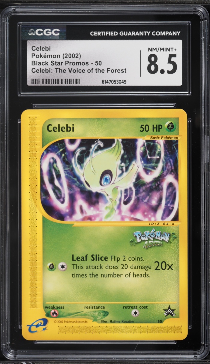 2002 Pokemon Black Star Promo The Voice Of The Forest Celebi #50 CGC 8.5 NM-MT+