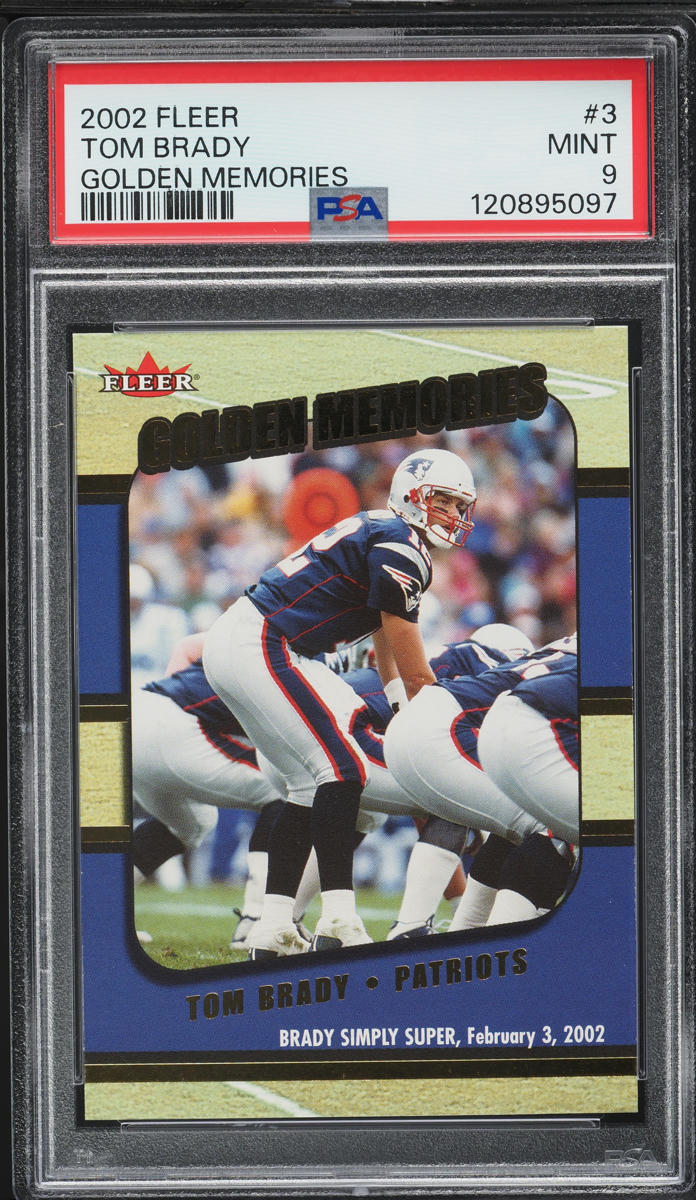 2002 Fleer Golden Memories Tom Brady #3 PSA 9 MINT