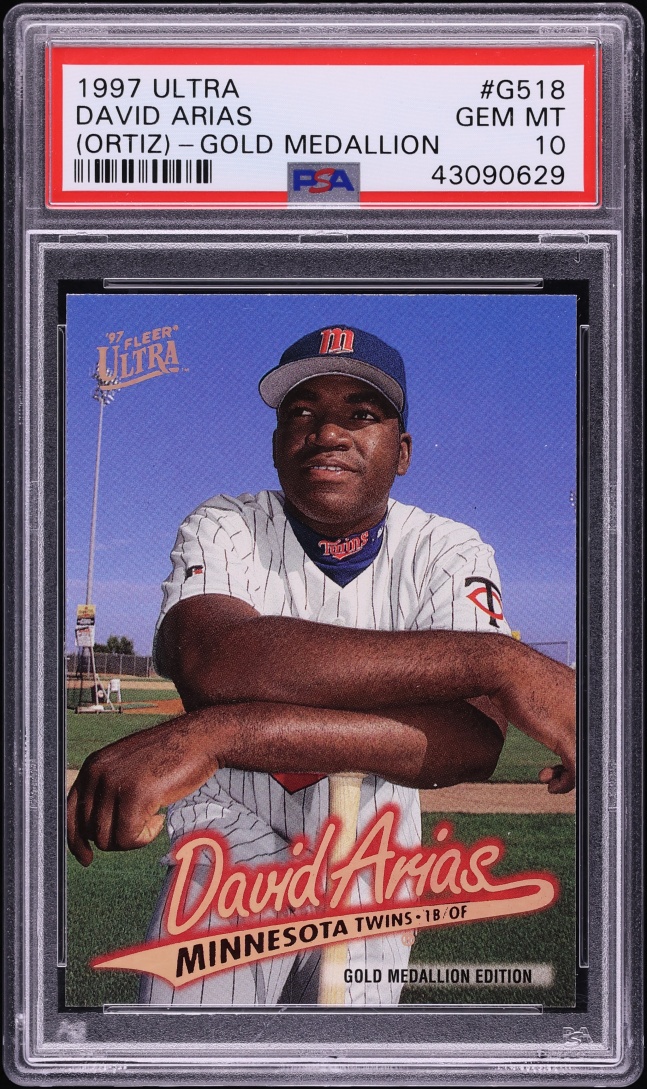 1997 Ultra Gold Medallion David Ortiz ROOKIE #G518 PSA 10 GEM MINT
