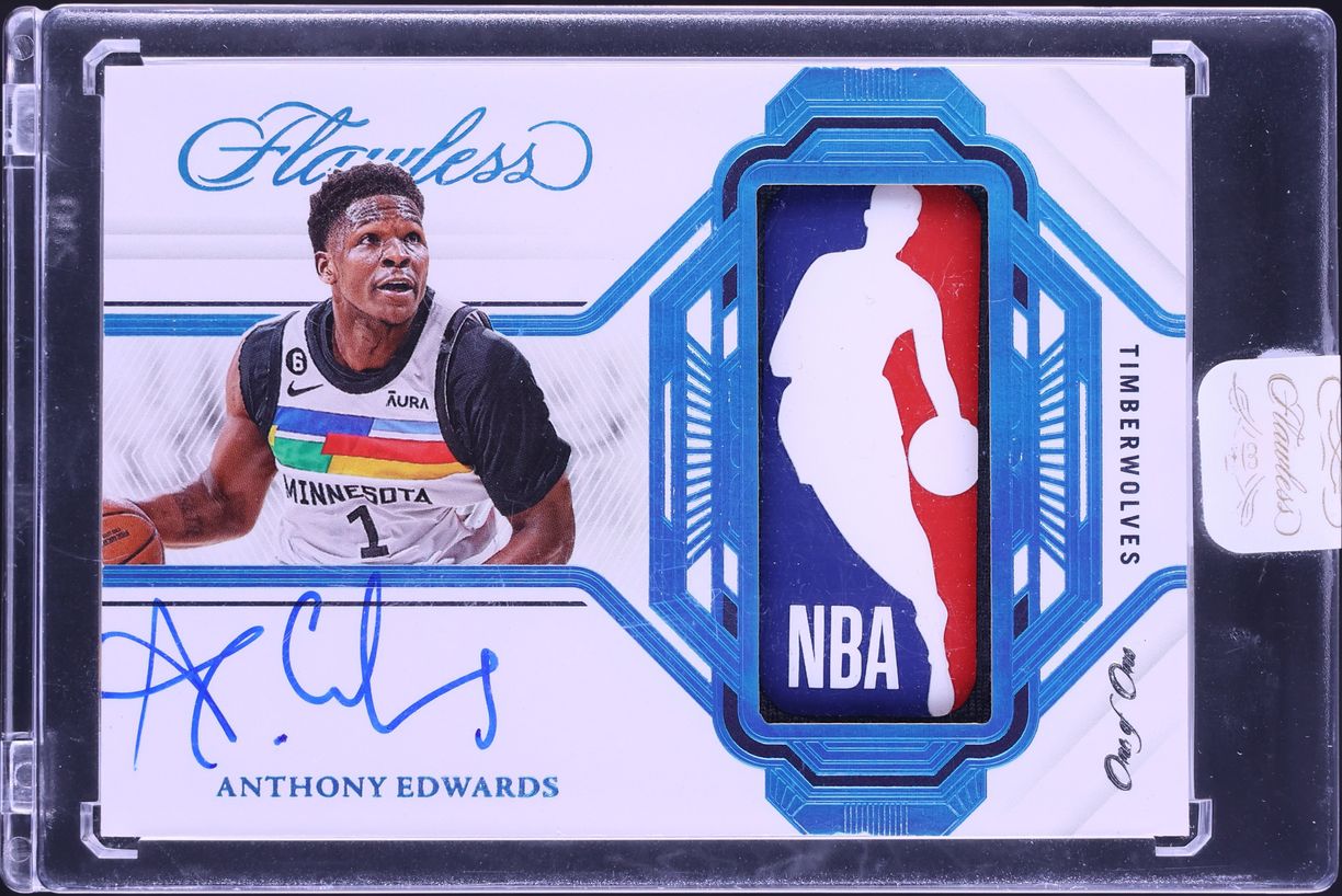 2022 Panini Flawless Anthony Edwards NBA LOGOMAN PATCH AUTO 1/1 #LMA-ANT