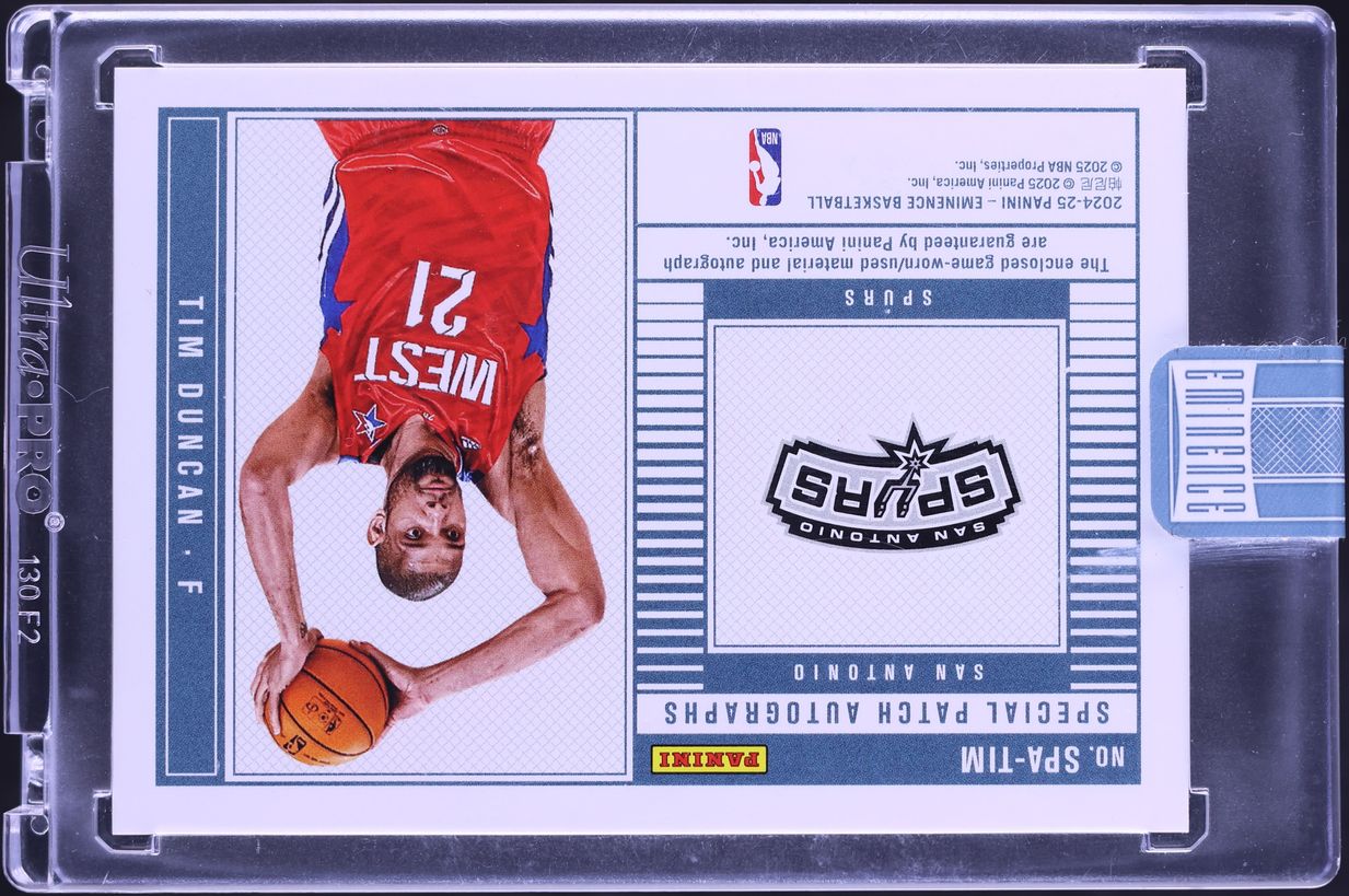 2024 Panini Eminence Special Emerald Tim Duncan CONFERENCE LOGO PATCH AUTO 1/3 #SPA-TIM