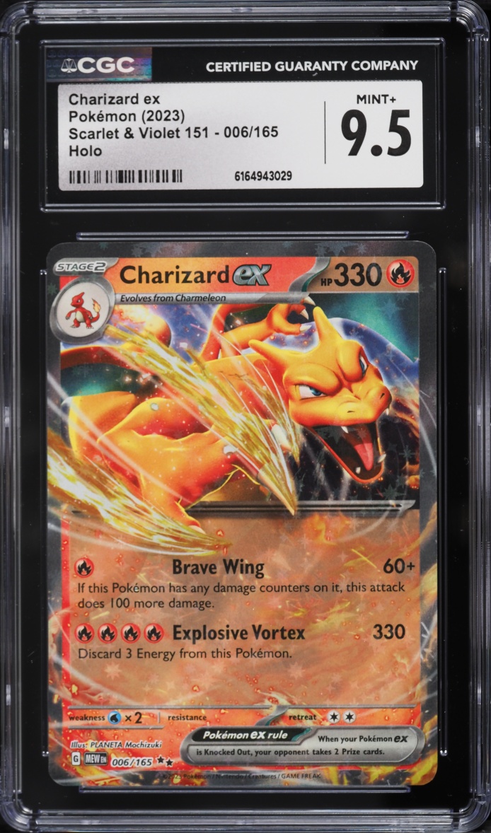 2023 Pokemon Scarlet & Violet 151 Holo Charizard Ex #6 CGC 9.5 MINT+