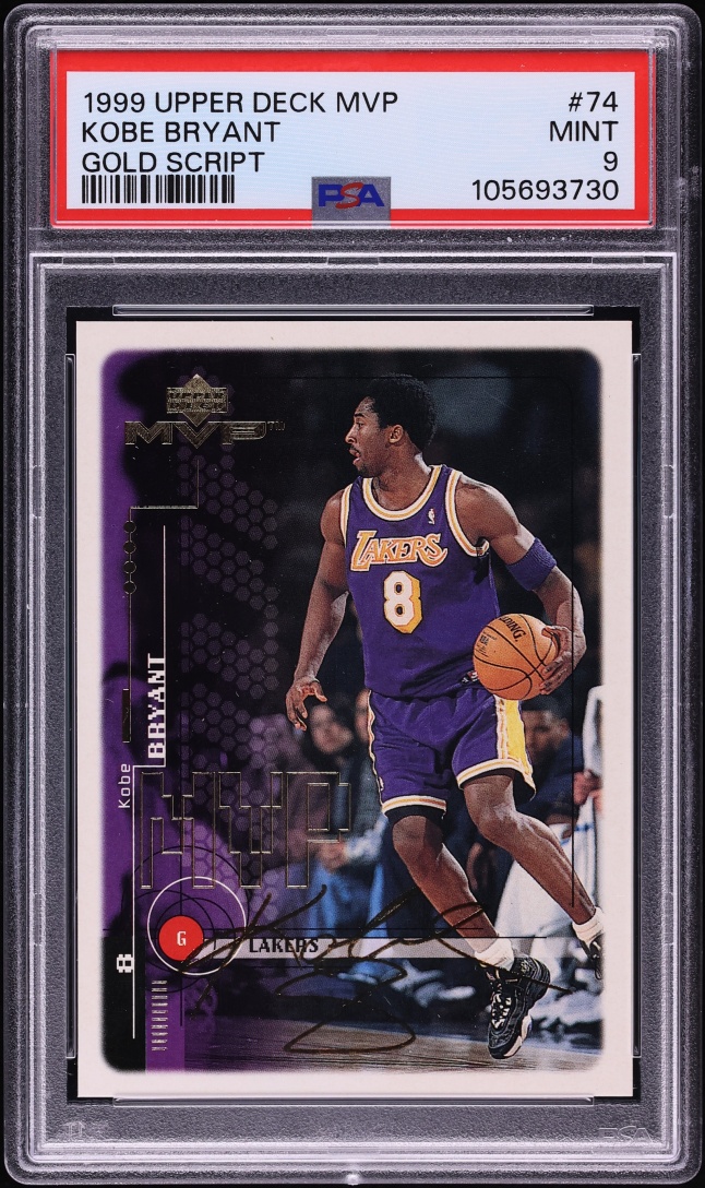 1999 Upper Deck MVP Gold Script Kobe Bryant /100 #74 PSA 9 MINT