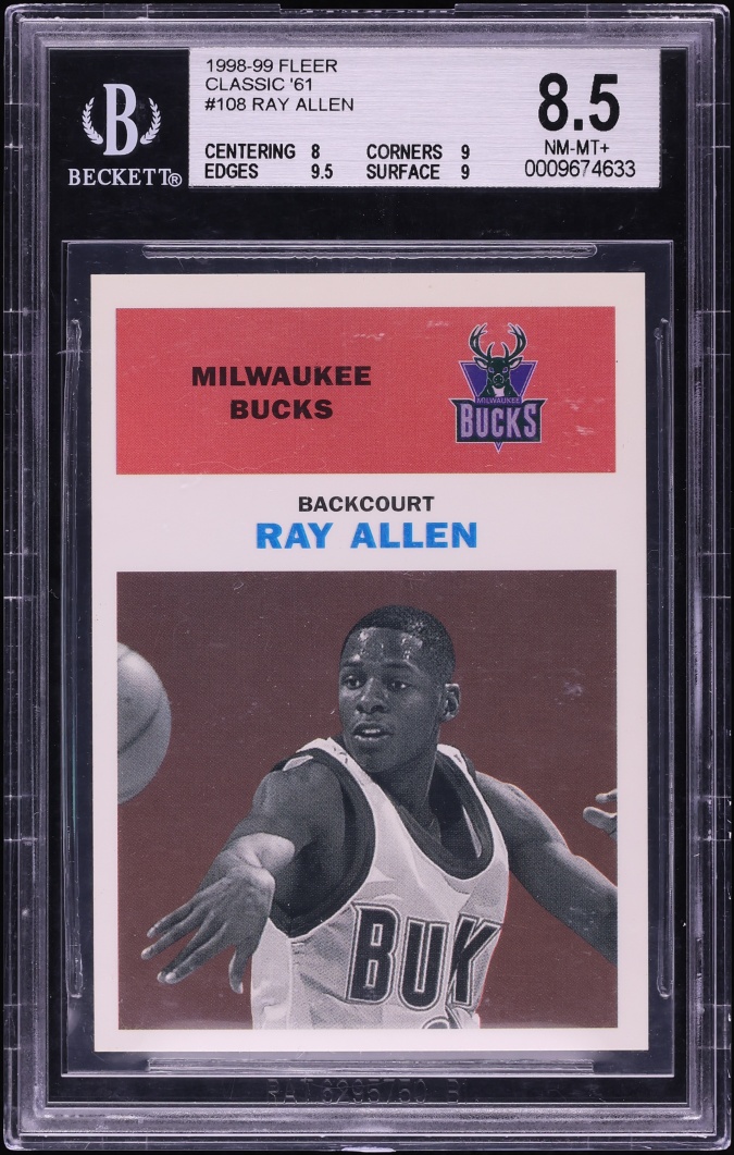 1998 Fleer Classic '61 Ray Allen /61 #108C BGS 8.5 NM-MT+