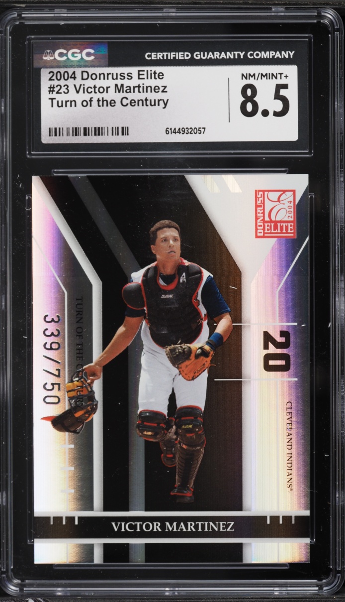 2004 Donruss Elite Turn Of The Century Victor Martinez /750 #23 CGC 8.5 NM-MT+