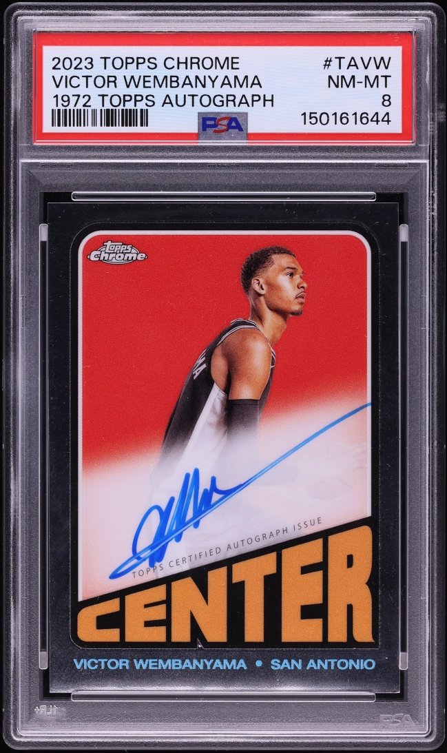 2023 Topps Chrome '72 Victor Wembanyama ROOKIE AUTO #TA-VW PSA 8 NM-MT