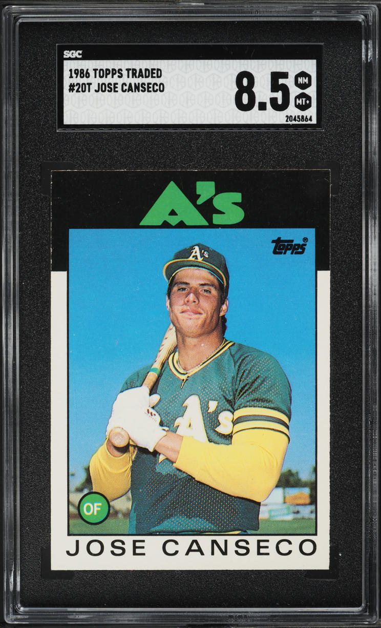 1986 Topps Traded Jose Canseco ROOKIE #20T SGC 8.5 NM-MT+