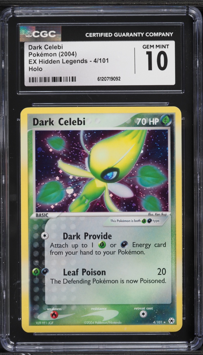 2004 Pokemon EX Hidden Legends Holo Dark Celebi #4 CGC 10 GEM MINT