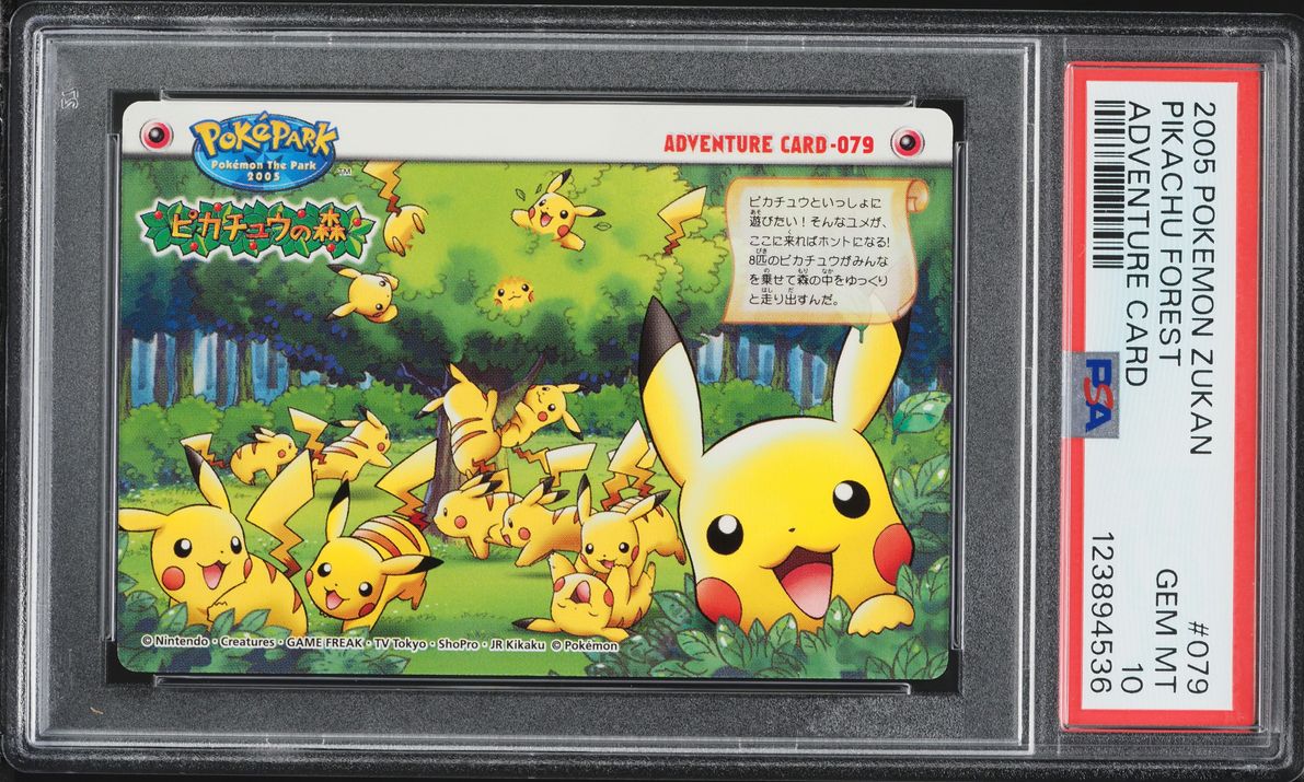 2005 Pokemon Japanese Advanced Generation Zukan Adventure Card Pikachu Forest #079 PSA 10 GEM