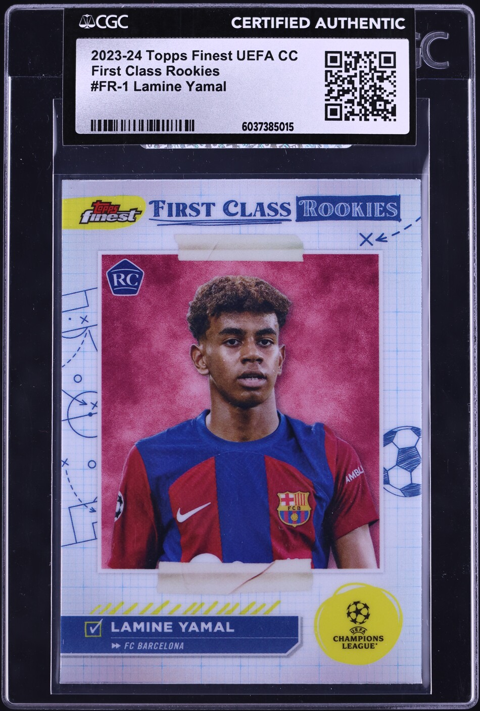 2023 Finest UEFA Club Competitions First Class Lamine Yamal ROOKIE #FR-1 CGC AUTH
