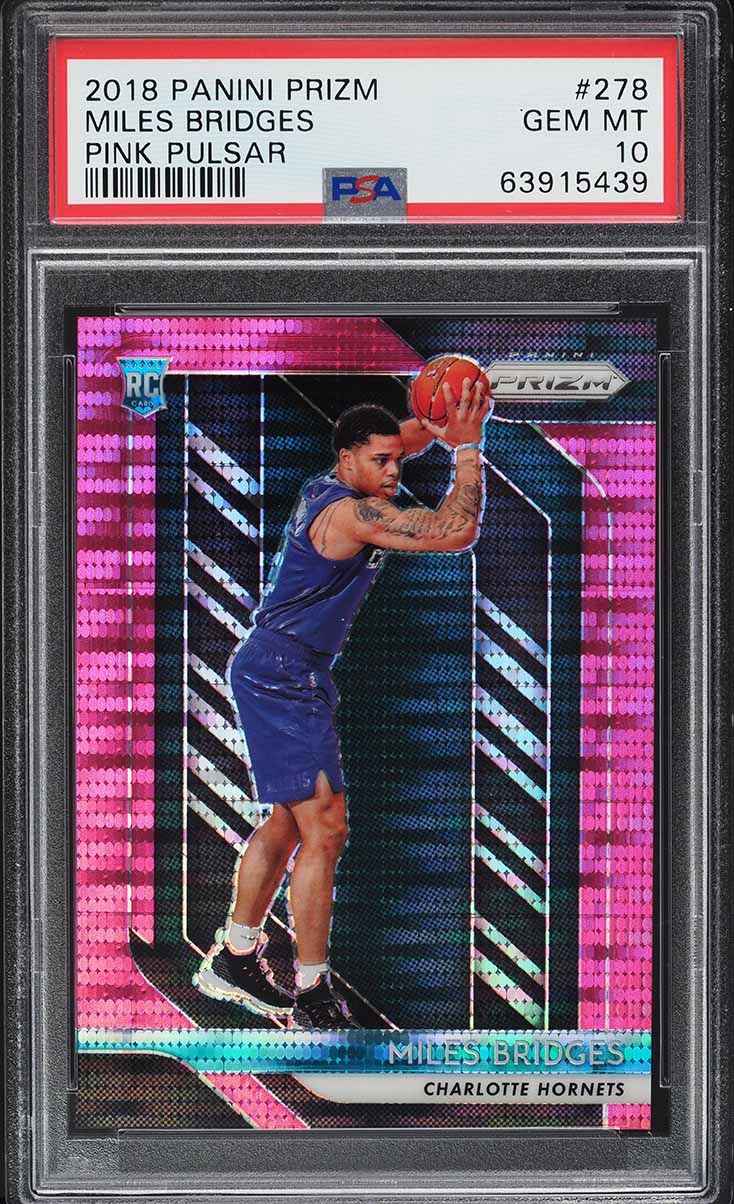 2018 Panini Prizm Pink Pulsar Miles Bridges ROOKIE /42 #278 PSA 10 GEM MINT
