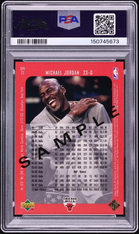 1997 SP Authentic Sample Michael Jordan #SPA23 PSA 10 GEM MINT